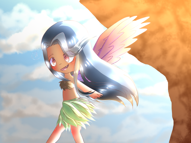 Flying Feathers (Chibi Art Test)