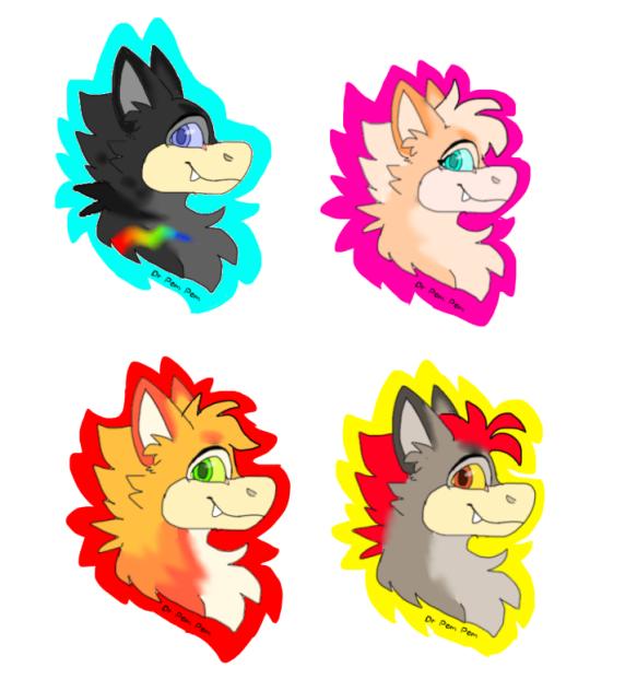 Zuffin Head Stickers (Four Pack)