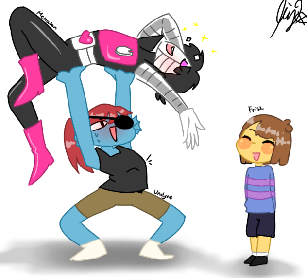Undyne and Mettaton
