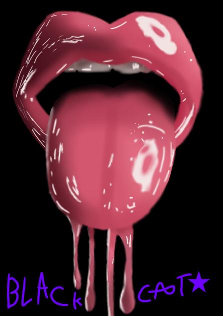 dripping tongue and lips 💋