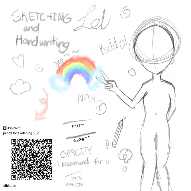 Pencil brush for sketching and writing