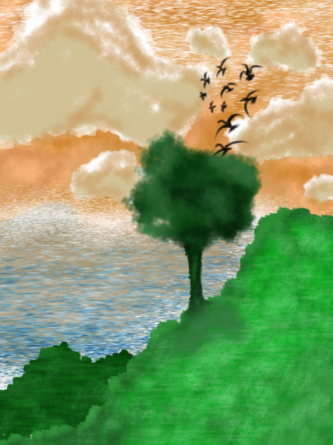 evening view🌇🧡 - ibisPaint