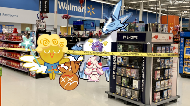 Angel Cookie working at walmart