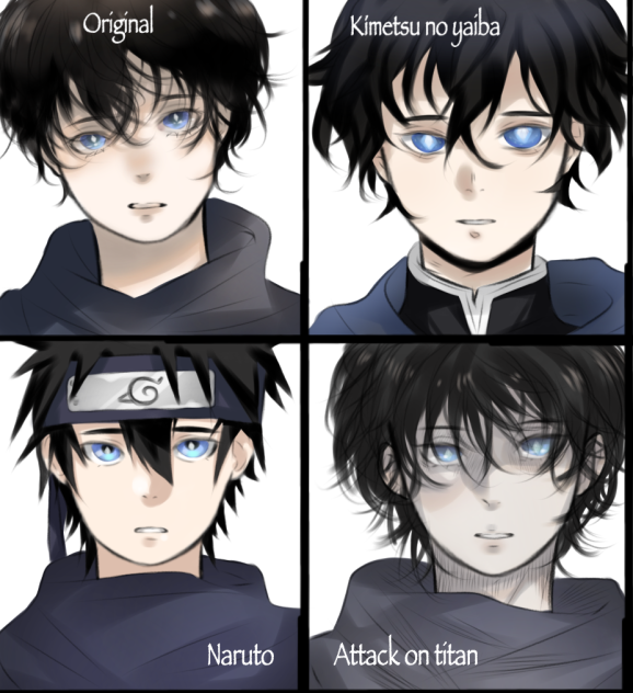Drawing my oc in different anime styles