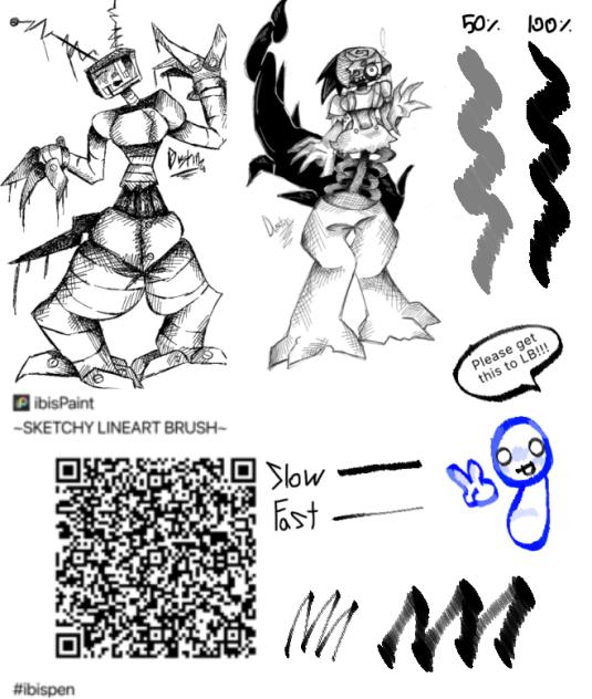 SKETCHY LINEART!!! BRUSH BY ME!!!