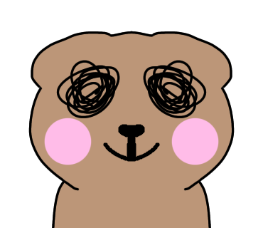 パニック(混乱)してるくまのイラストを描きました