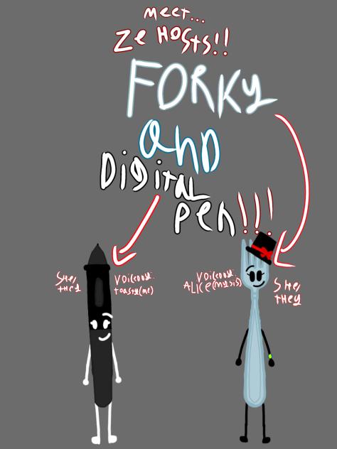 Meet Ze hosts Forky And Digital pen