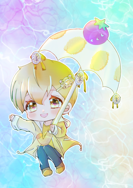 レモン柄の傘