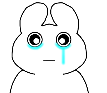 泣いているうさぎ