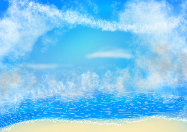浜辺のひとときを