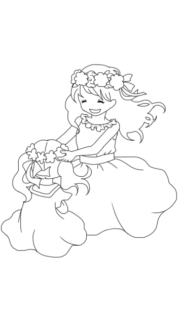 親子 線画