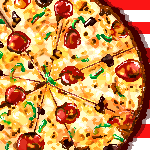 ピザ【ドット絵】22500pixels