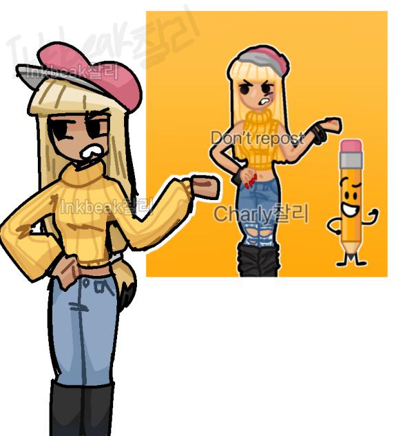 Pencil gijinka current vs first design