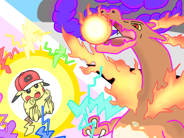 1000まんボルト VS キョダイゴクエン！！