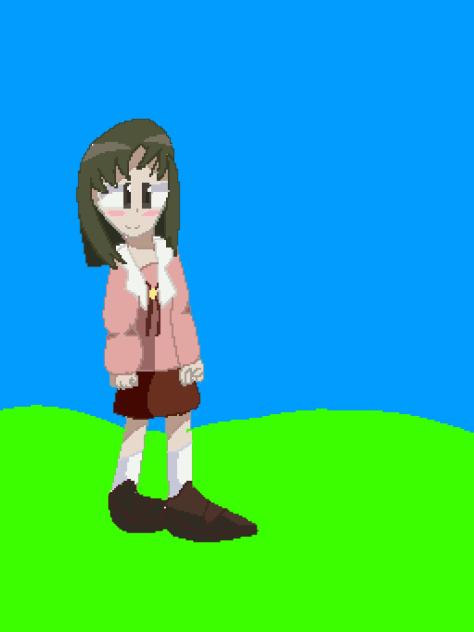Osaka de azumanga daioh em pixel art