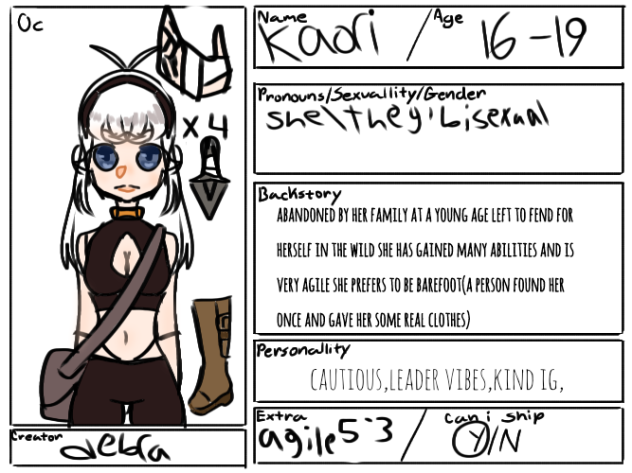 just a little faith oc sheet
