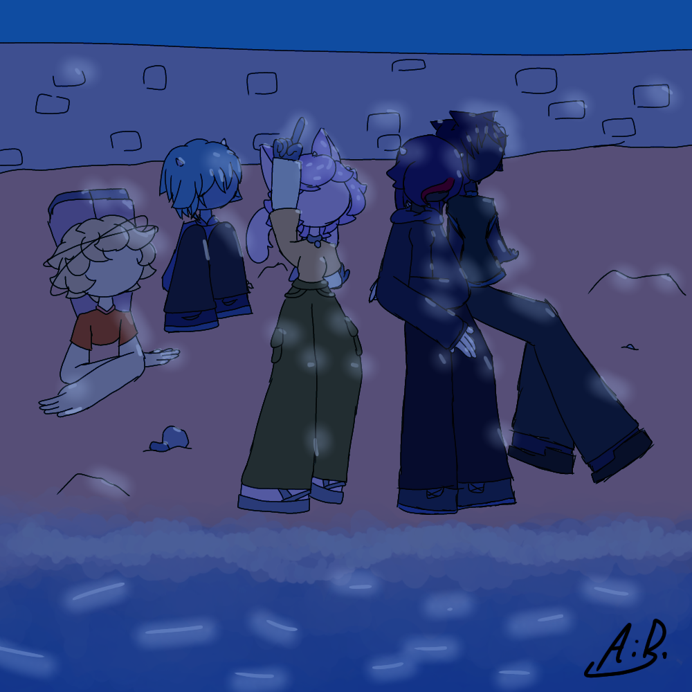 Beach night ⛱️🥲 - ibisPaint