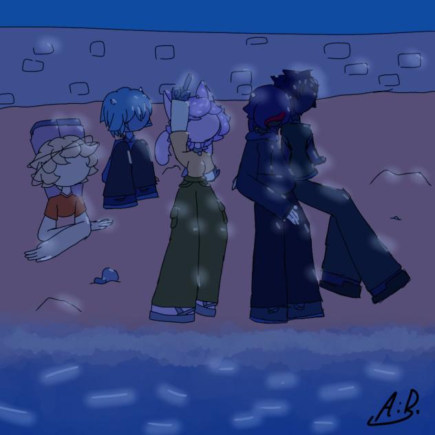 Beach night ⛱️🥲 - ibisPaint