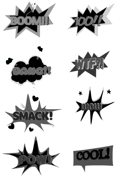 Retro pop style dialogue (black)