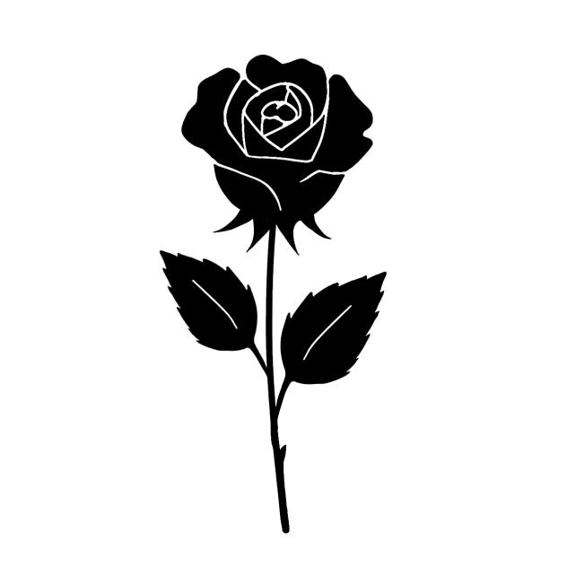 Rose silhouette