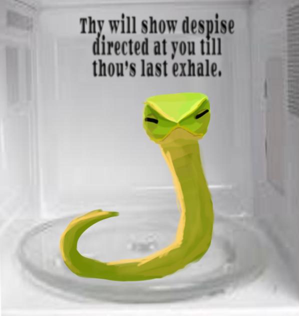 Green vine snakes message