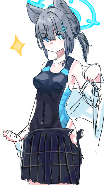 ん、泳ぐ準備は出来てる。