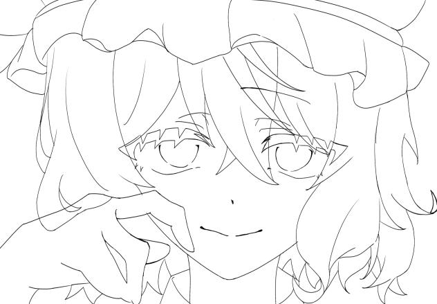 レミリア・スカーレット【線画】