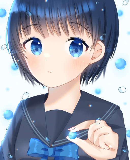 💙ショートカット✖︎ビー玉💧