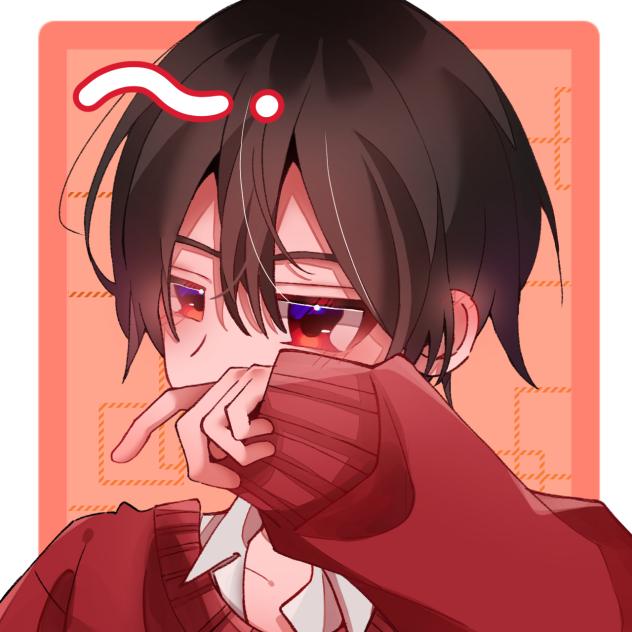 照れ顔男子