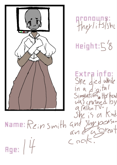 Mother clock character sheet!