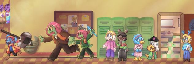 Deltarune school old time