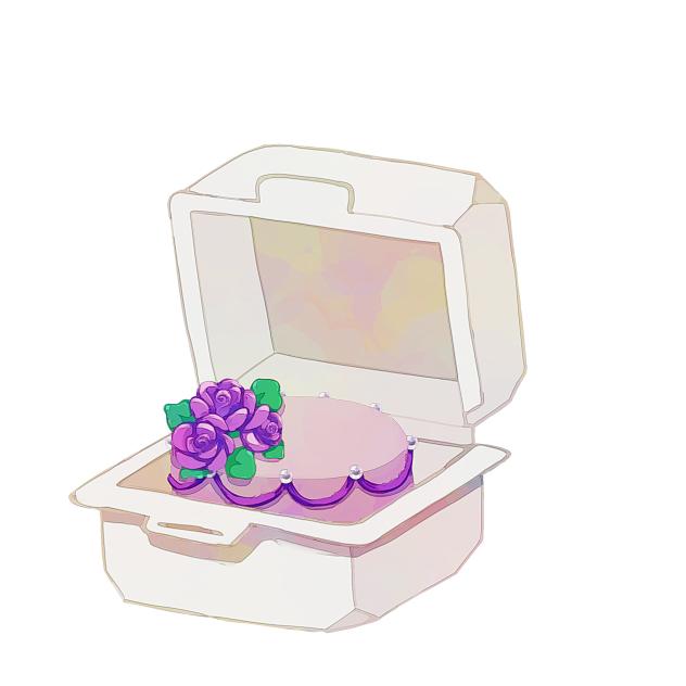 purple rose bento cake