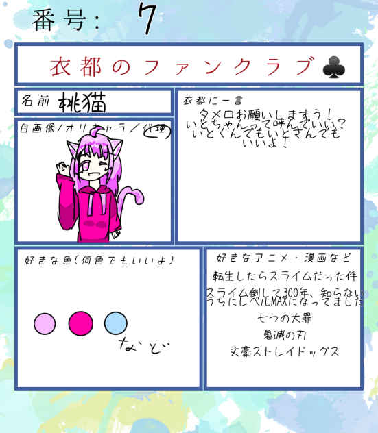 衣都さんのファンクラブ！