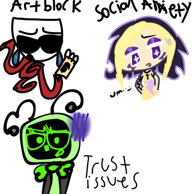 Draw ur fav characters with ur problems