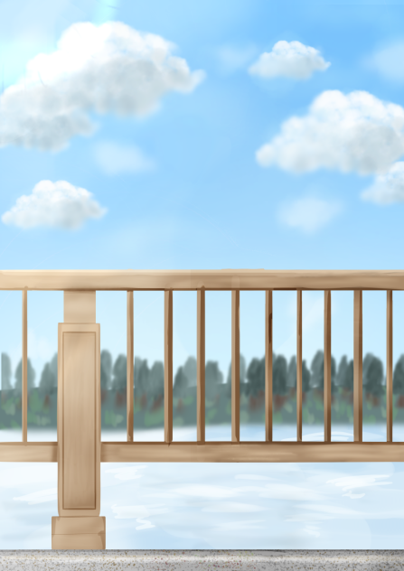 空と橋の上の背景素材