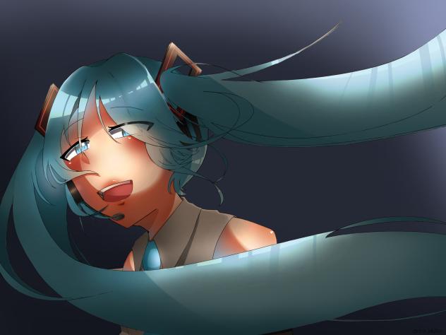 Coloring!(Miku)(TW suck shading)