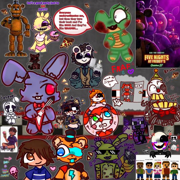 One of my fav Fandoms!! ♡ FNAF!!🎉🍕🎩🎸
