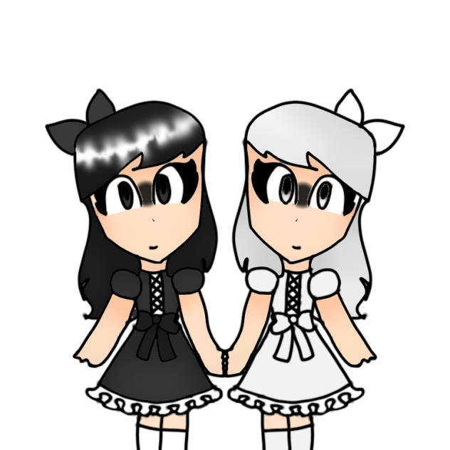 the Black and white twins