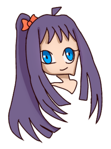 Purple haired girl