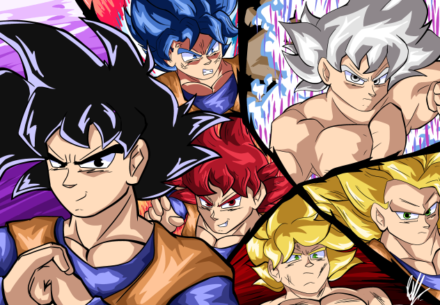 Goku transformations redraw