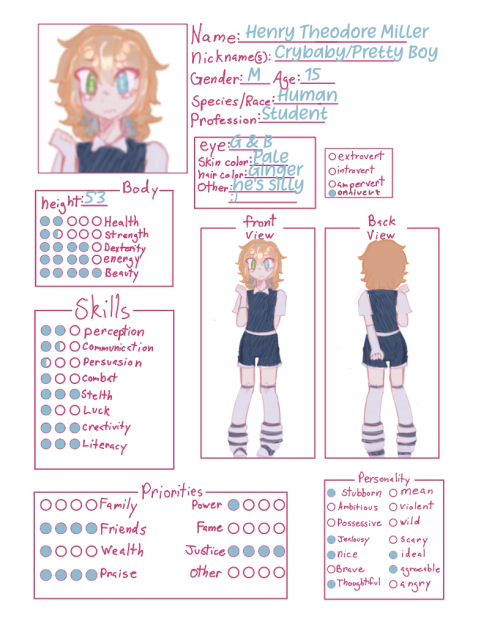 character sheet (I have more) - ibisPaint