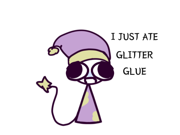 Ate glitter glue