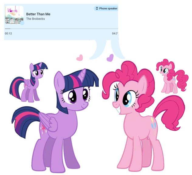 Twilight and pinkie pie