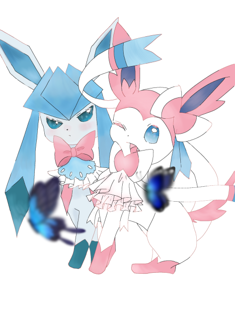 ニンフィアとグレイシア🦋