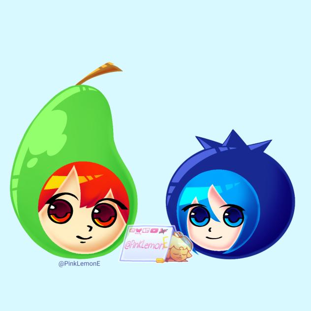Pear Teto and BlueBerry Miku