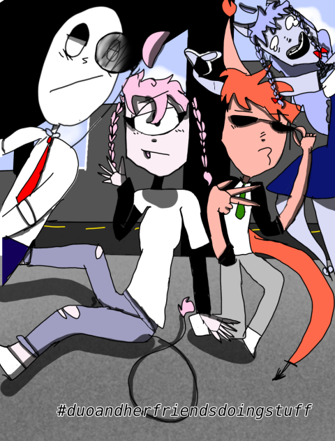 Duo and her friends doing stuff