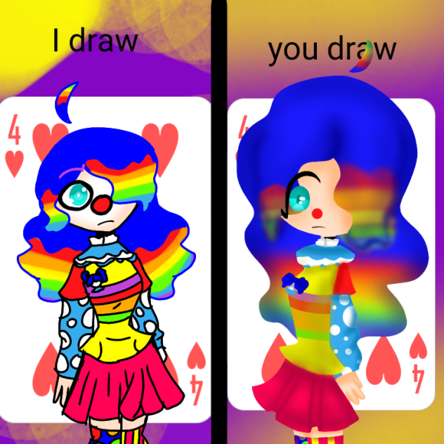 I draw you draw with someone lol