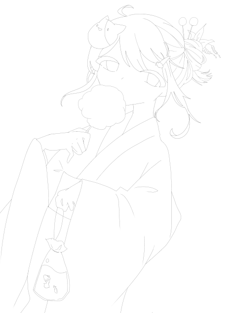 🏮👘 線画