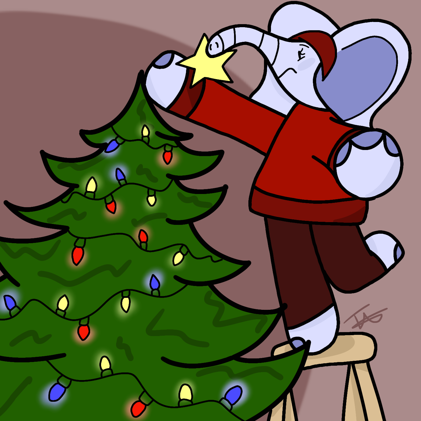 Day 1 - Christmas tree - ibisPaint