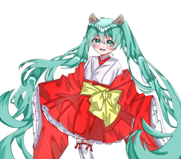 午年初音ミク塗ってみた